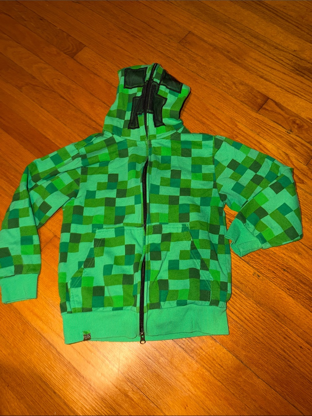 Kids Green Minecraft Zip Hoodie Jacket size medium KIDS BOGO